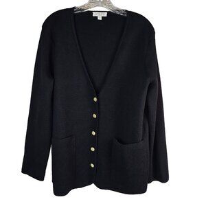 J.CREW Giselle Merino Wool Blend Cardigan Gold Anchor Buttons - Size Small BV316